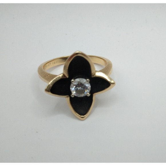 Rare Find 14kt Gold Flower Ring Modernist Mastercraft 1960&#39;s - Picture 1 of 7